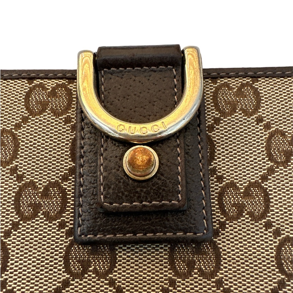 Gucci Brown Monogram Long Wallet Authentic - Picture 9 of 15